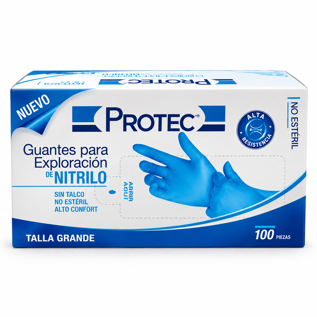 Guantes de Nitrilo Protec con 100 piezas Tallas: Chico / Mediano / Grande