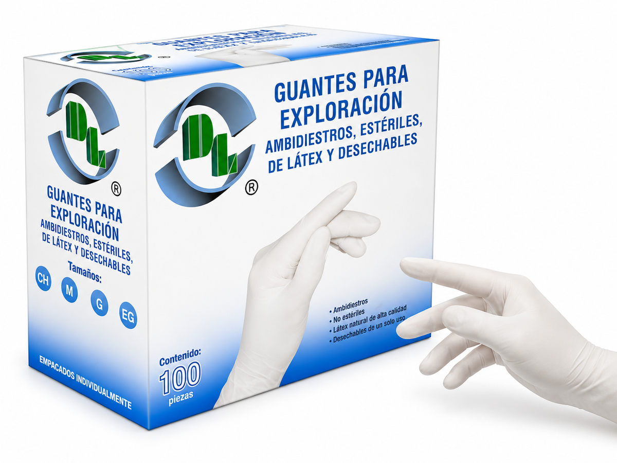Guante de Látex Estéril DL Grande con 100 piezas