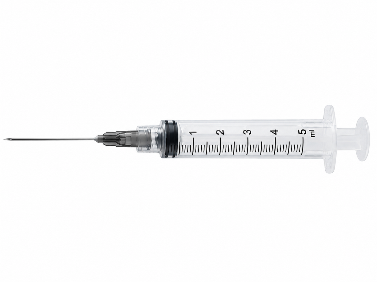 Jeringa Alfa Medical 5ML 22g x 32mm con 5 piezas