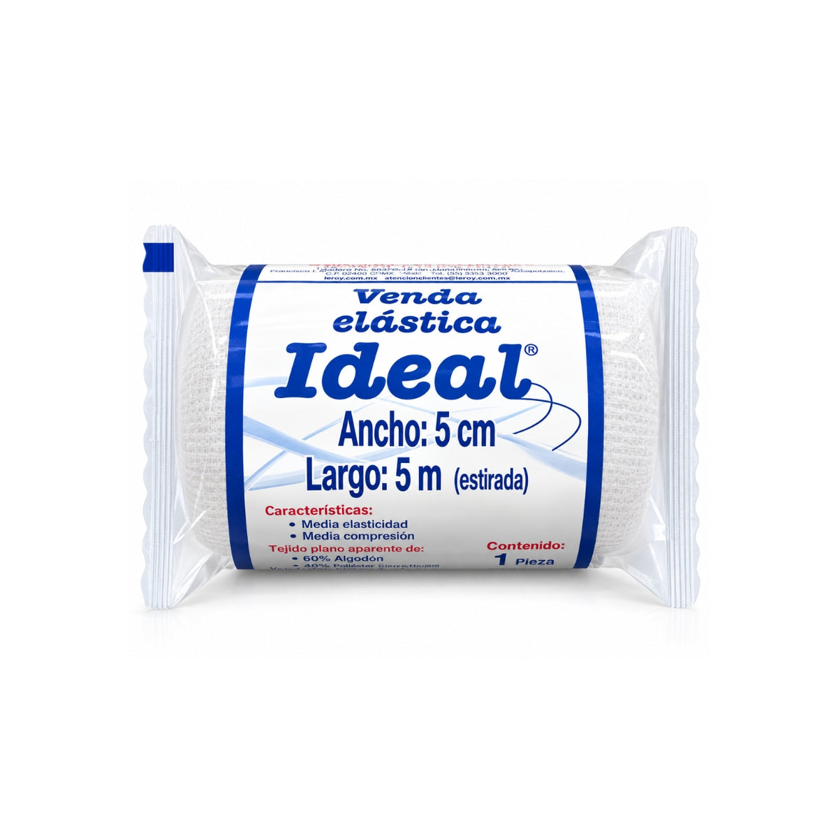 Venda elastica Ideal 5 x 5 , 12 Unidades