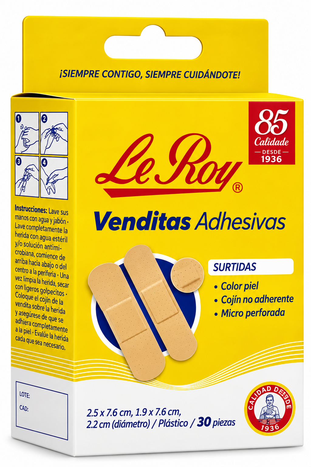 Venditas Adhesivas LeRoy Surtido 30 piezas