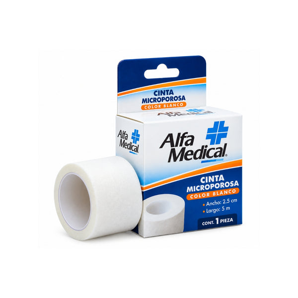 Cinta Microporosa blanca  Alfa Medical 2.5cm x5 m
