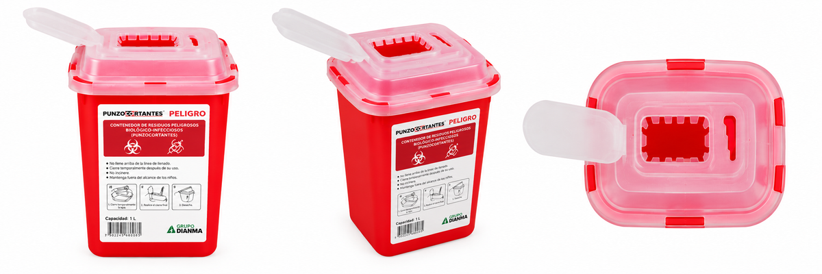 Recolector de Punzocorantes de 1L PROTEC