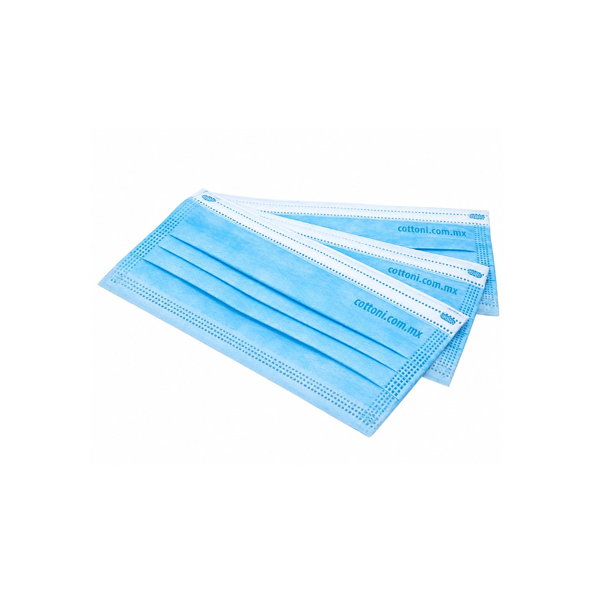 Cubrebocas tricapa Alfa Medical con Ajustados Nasal 10 piezas