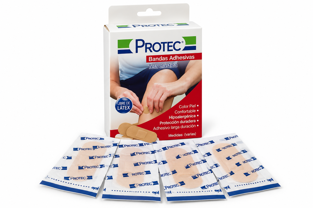 Venditas Adhesivas Redondas Protec 100 piezas