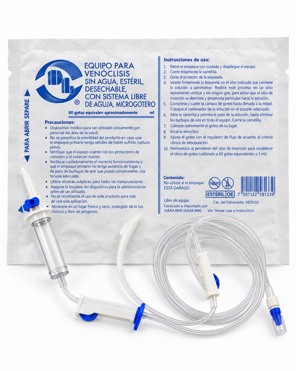 Equipo Para Venoclisis DL Sin Aguja Microgotero