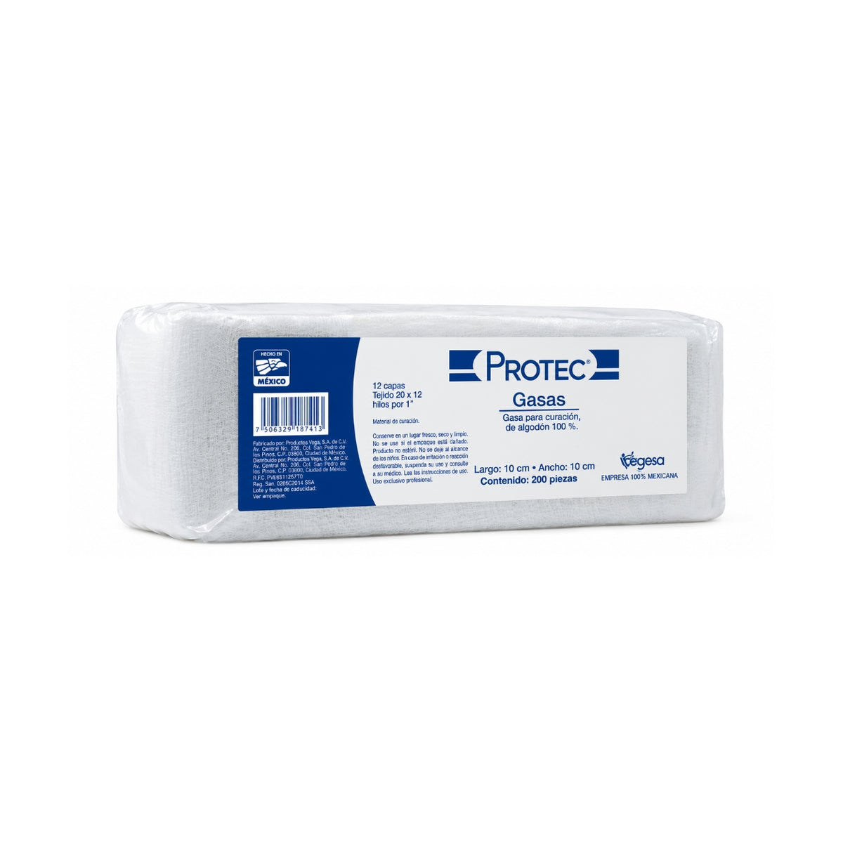 Esponja de Gasa Protec 10 X 10 cm T20x12 No Estéril 200 piezas