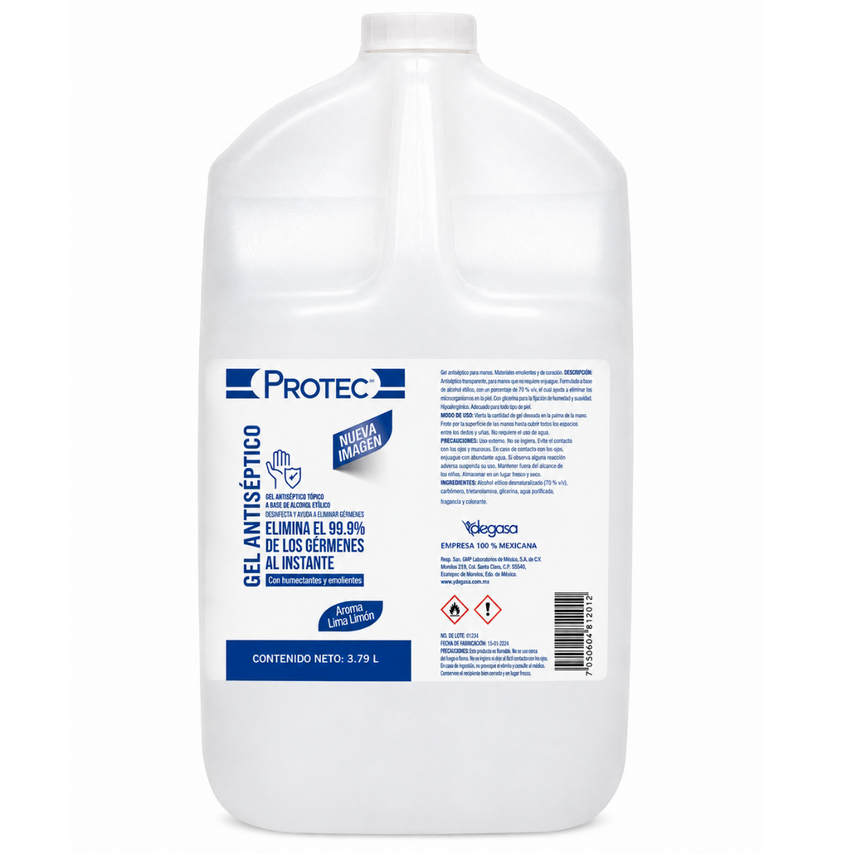 Gel Antiséptico Protec 3.79 L