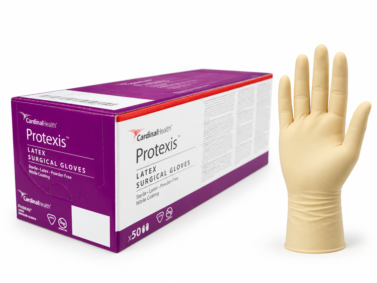 Guantes Quirúrgicos Estériles Protexis Latex Cardinal Health Caja con 50 Pares Tallas 6.5 a 8
