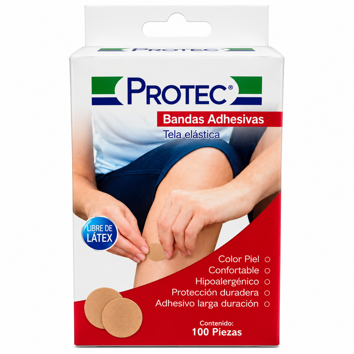 Venditas Adhesivas Redondas Protec 100 piezas