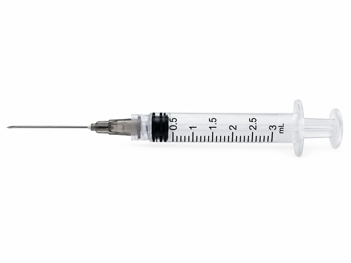 Jeringa Alfa Medical 3ML 22g x 32mm con 5 piezas