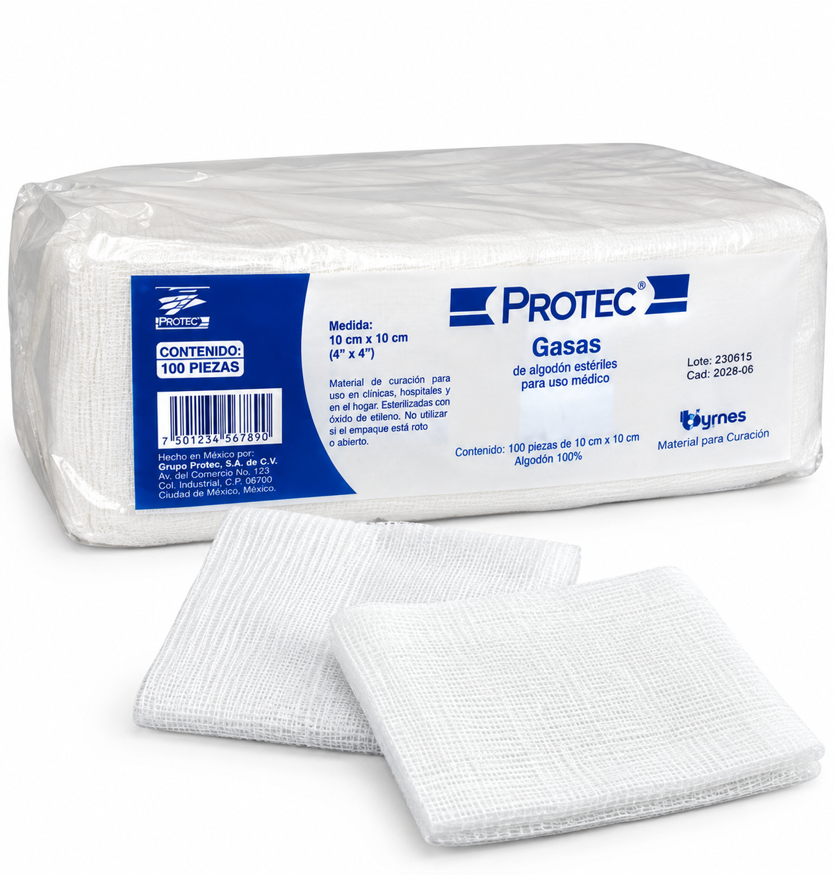 Esponja de Gasa Protec 10 X 10 cm T20x12 No Estéril 200 piezas