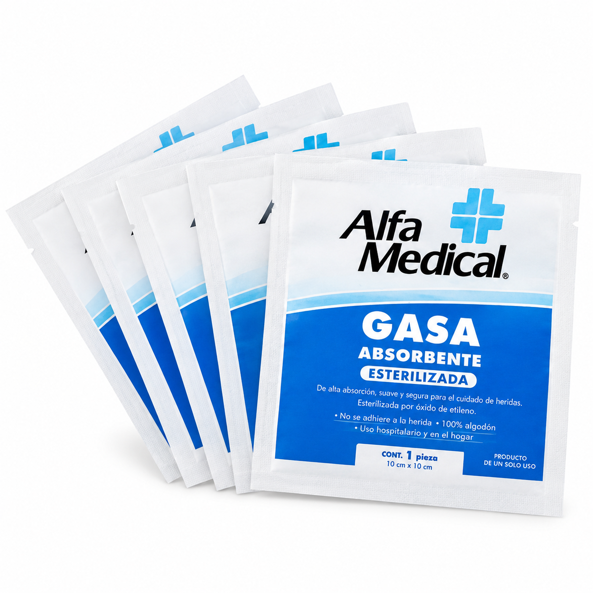 Gasa Estéril Alfa Medical 10x10 cm 10 piezas