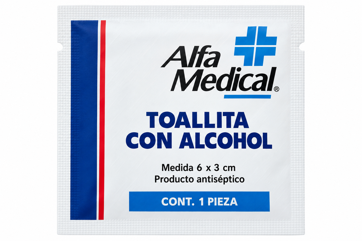 Toallitas Alcoholadas Alfa Medical 100 piezas