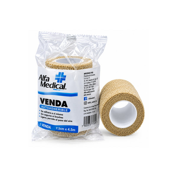 Venda autoadherible Alfa Medical 7.5 x 4.5 , 24 Unidades