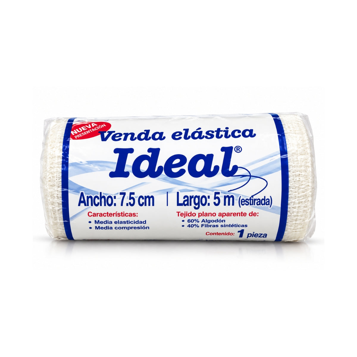 Venda elastica Ideal 7.5 x 5 , 12 Unidades